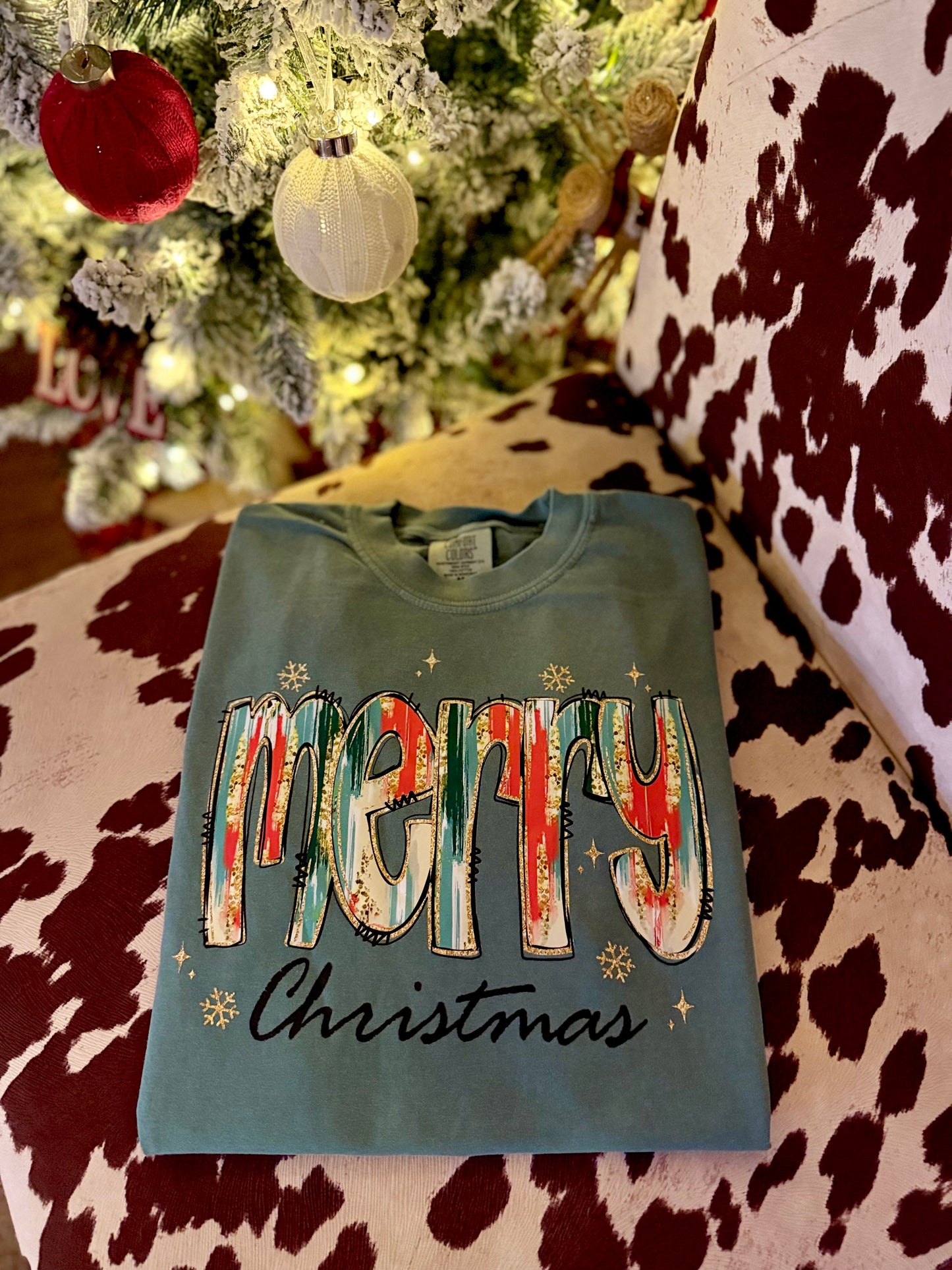 Comfort Colors Short Sleeve- Merry Christmas