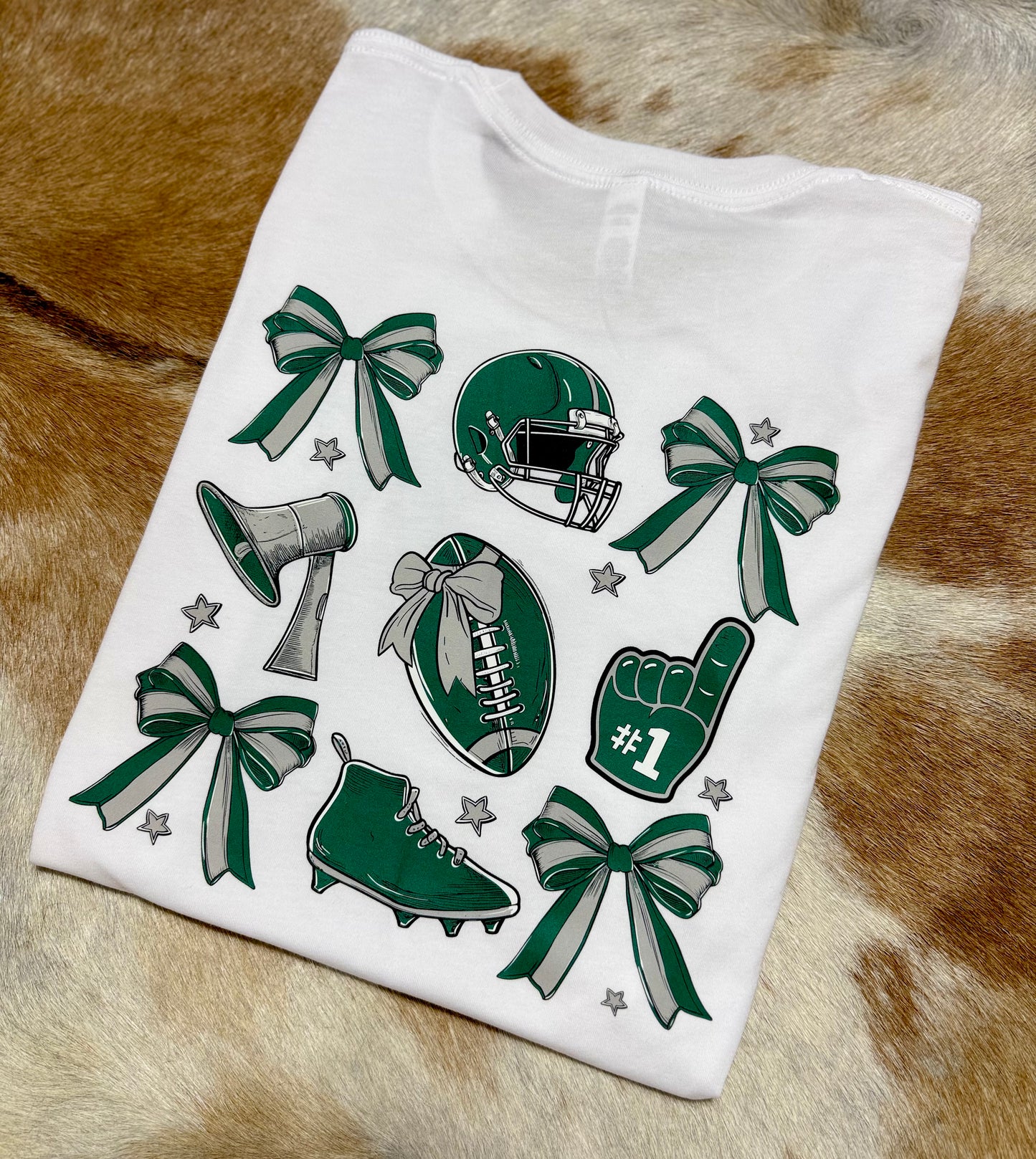 Football & Bow T-Shirt