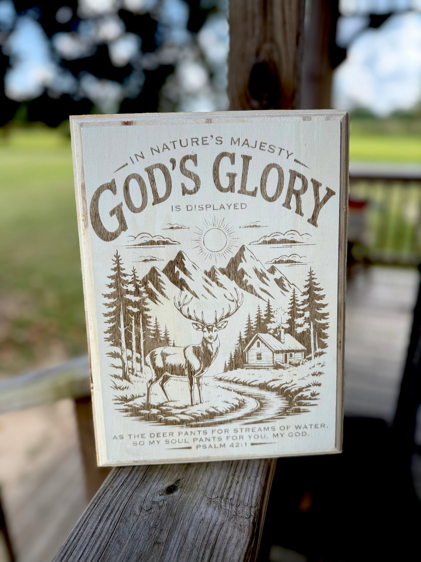 God's Glory Wood Sign
