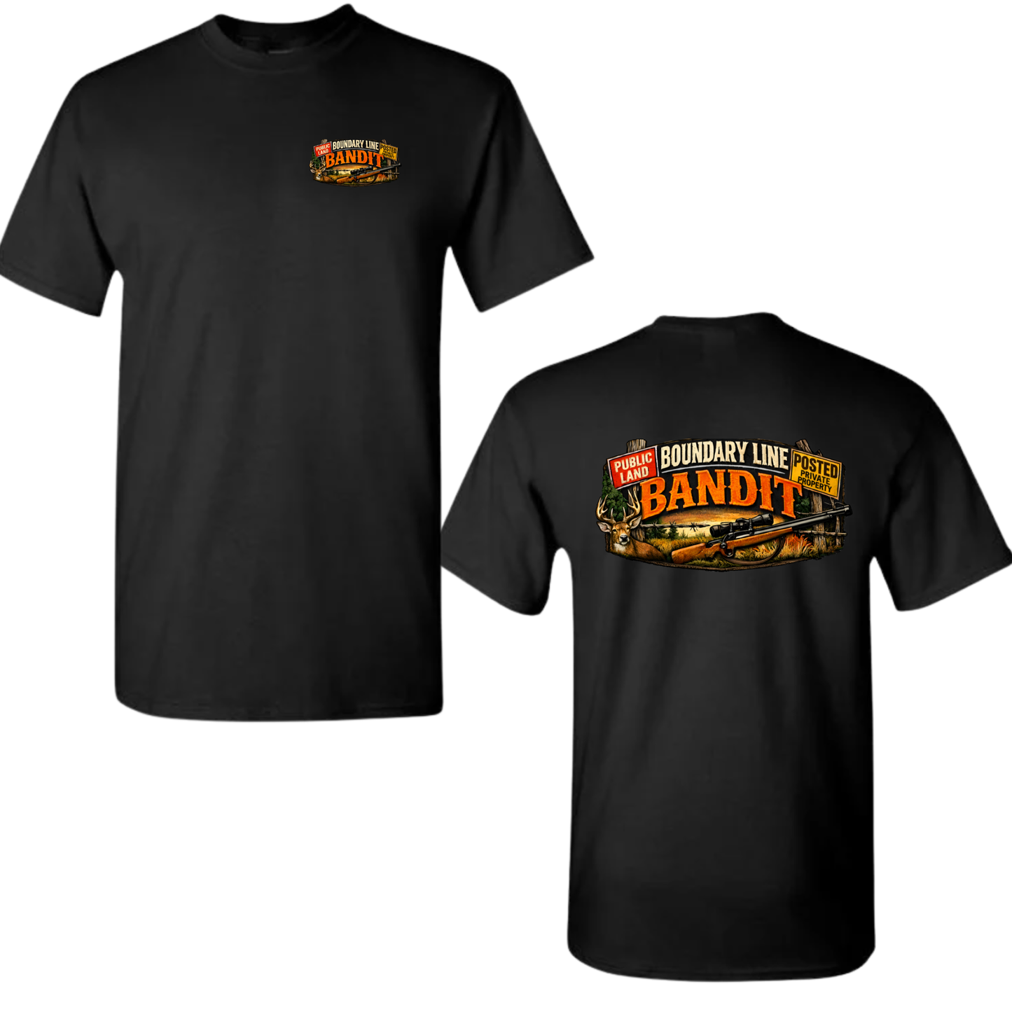 Boundary Line Bandit- Black T-Shirt