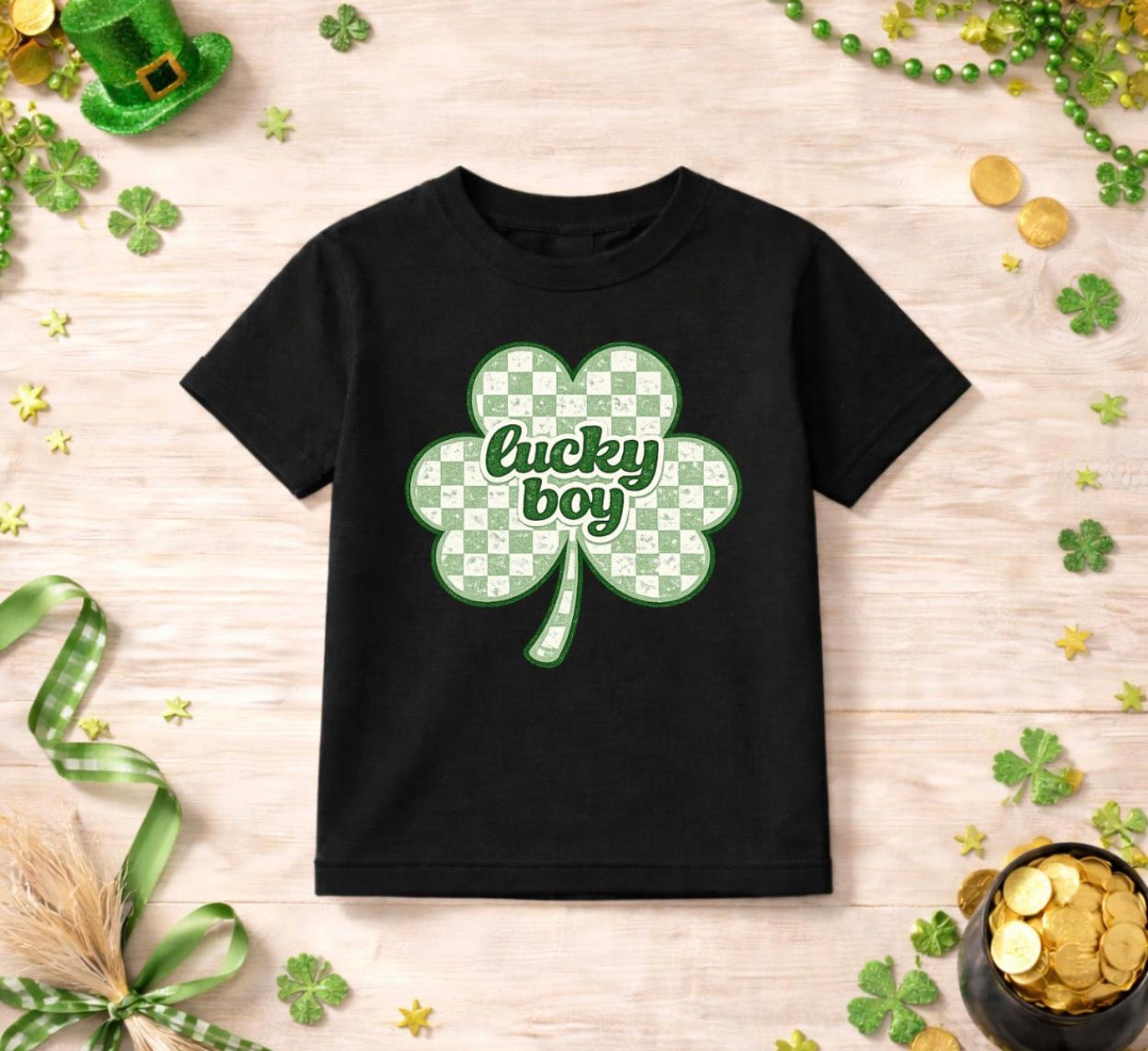 Lucky Boy Shamrock Shirt – Kids St. Patrick’s Day Tee