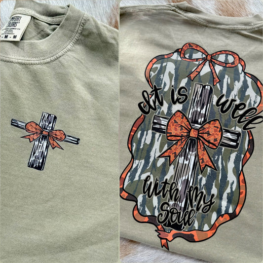 Comfort Colors- It is well cross tee