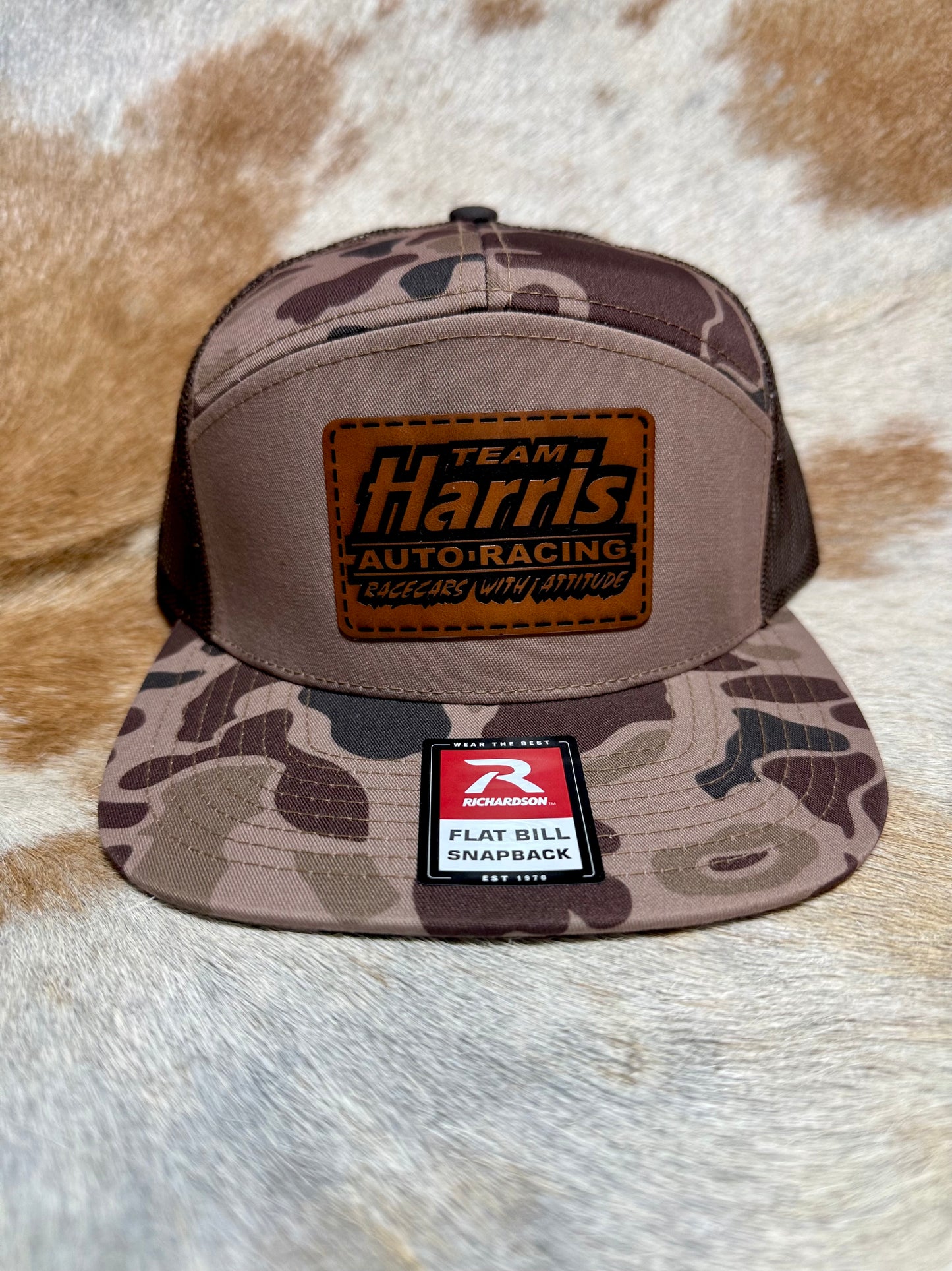 Richardson Camo Flat Bill- Team Harris Hat