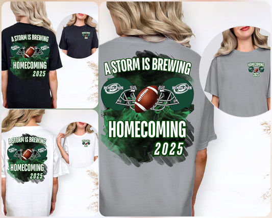 “A Storm is Brewing” Comfort Colors tees — Black, White, and Grey