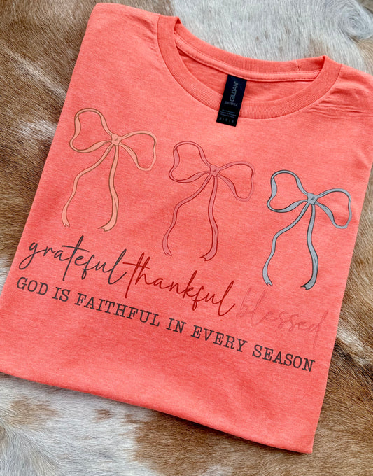 Grateful Thankful Blessed Tee