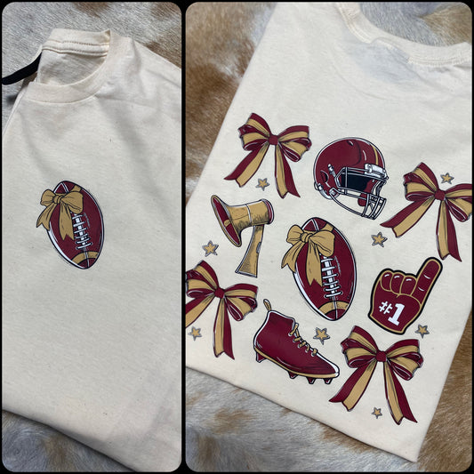 Garnet and Gold Football T-Shirt