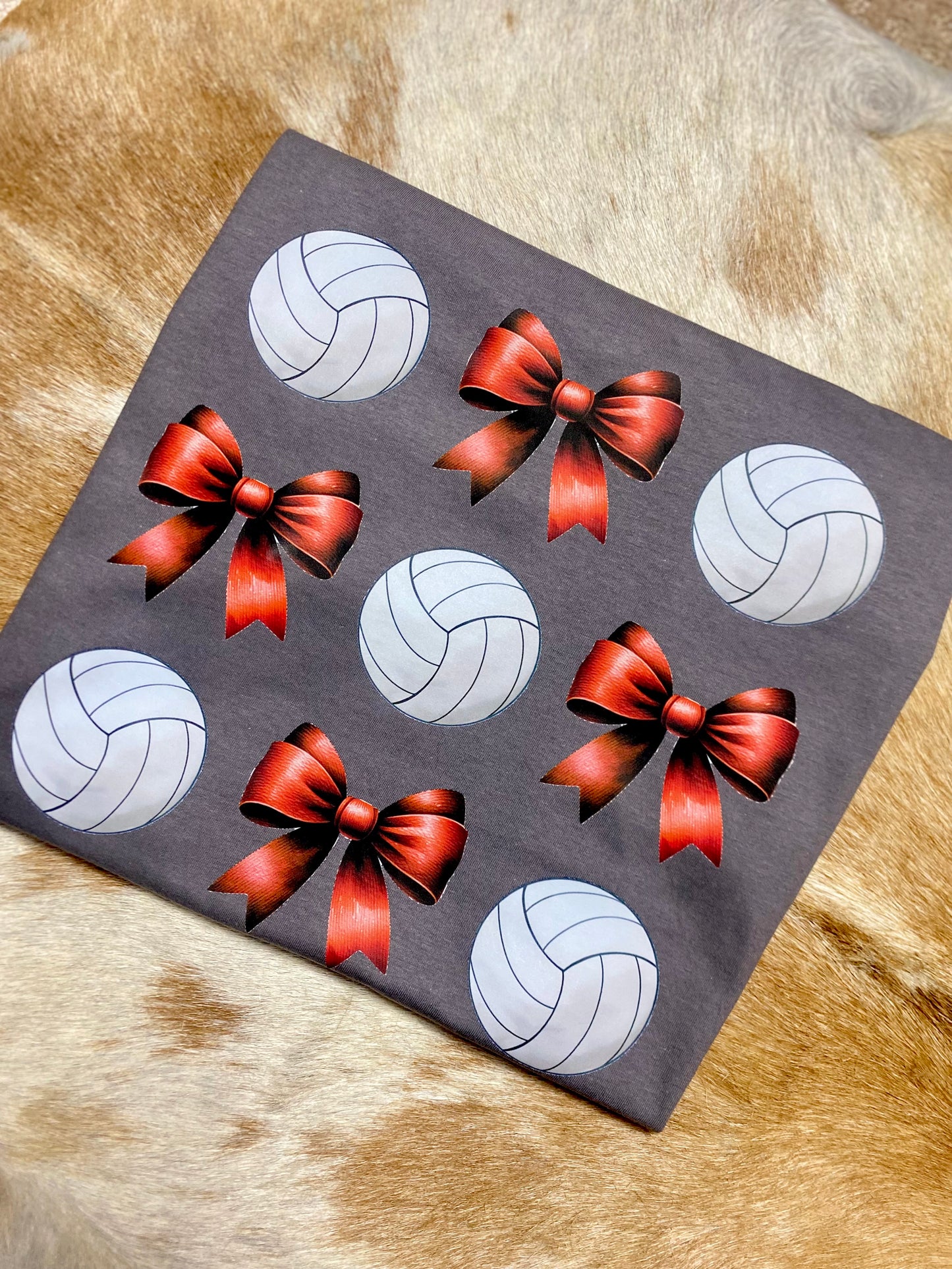 Volleyball With Bow Design T-Shirt