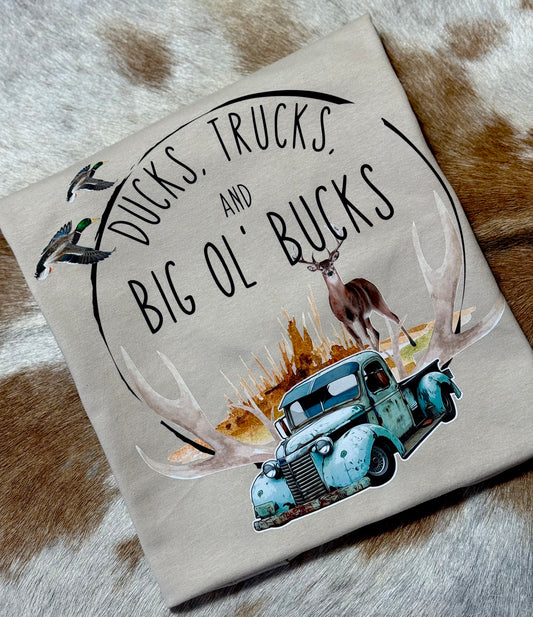 Ducks, Trucks, Bucks Tee