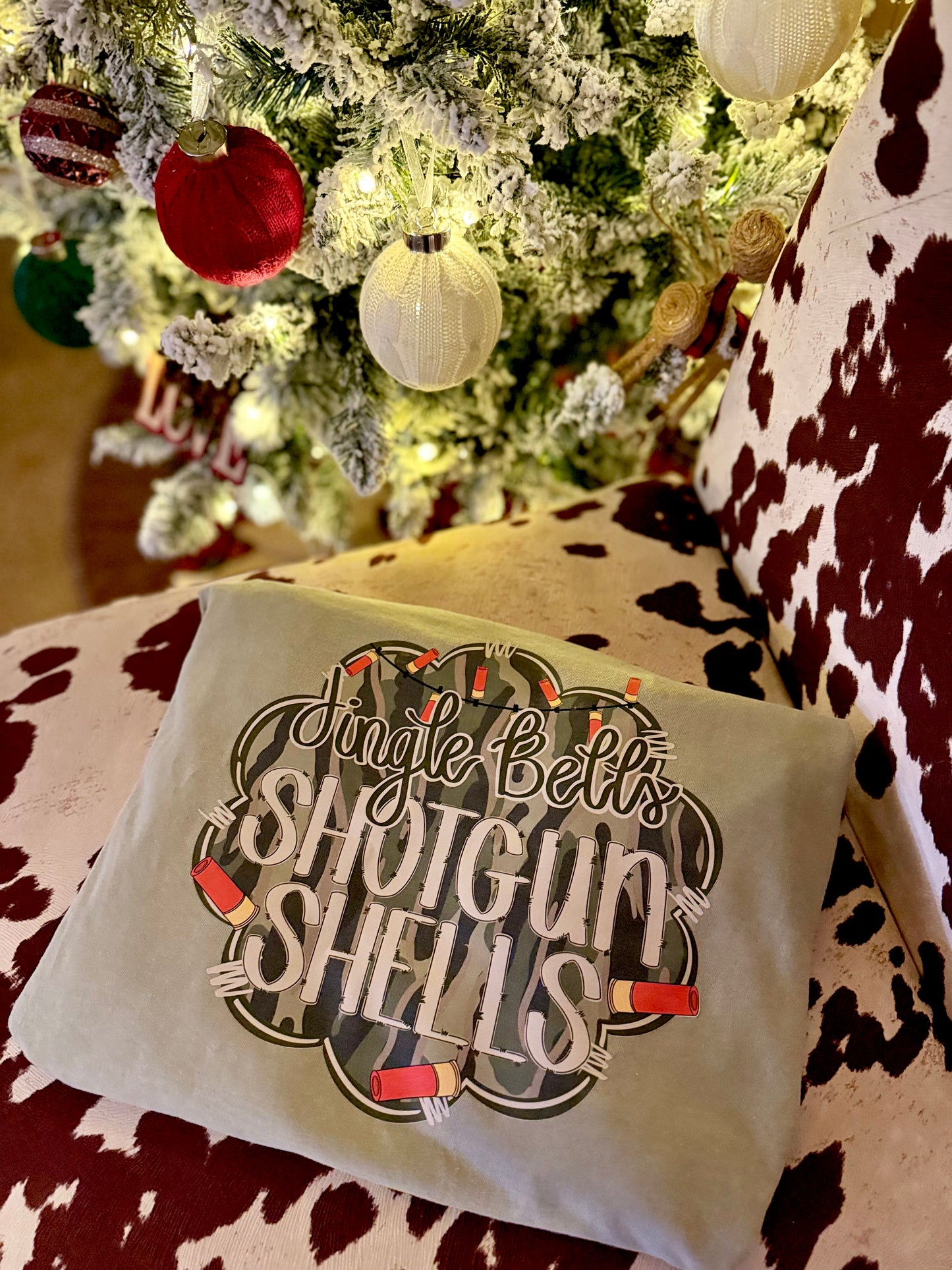 Comfort Colors Long Sleeve- Jingle Bells Shotgun Shells