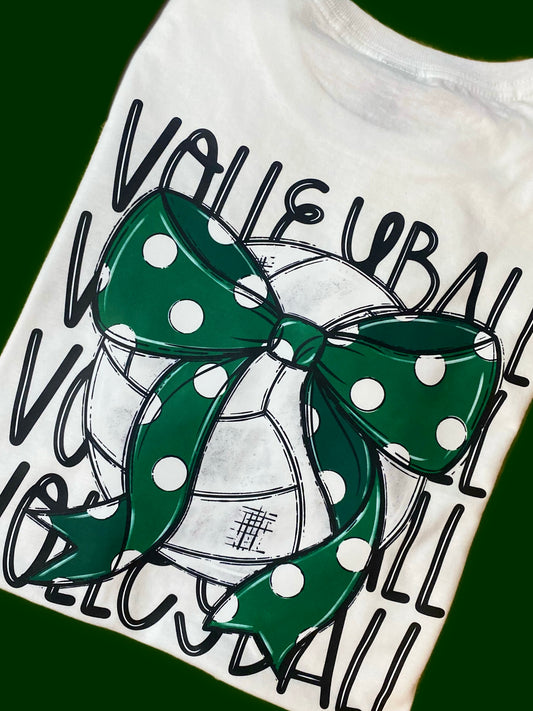 Hurricanes Volleyball Front & Back Design T-Shirt
