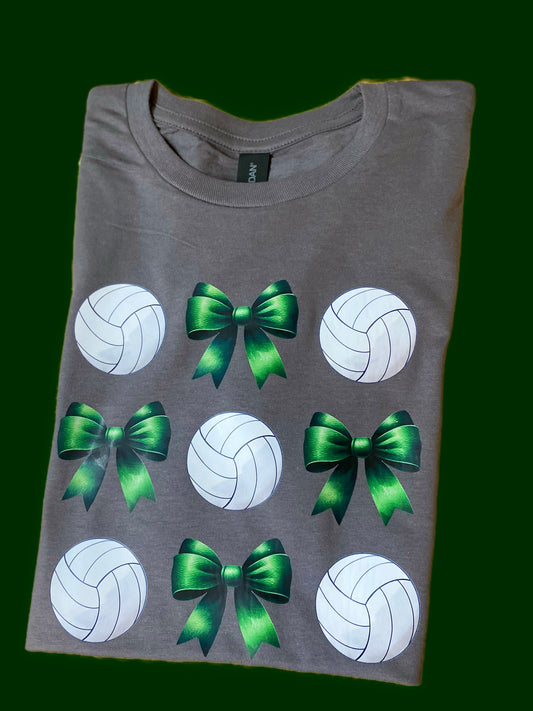 Volleyball With Bow Design T-Shirt
