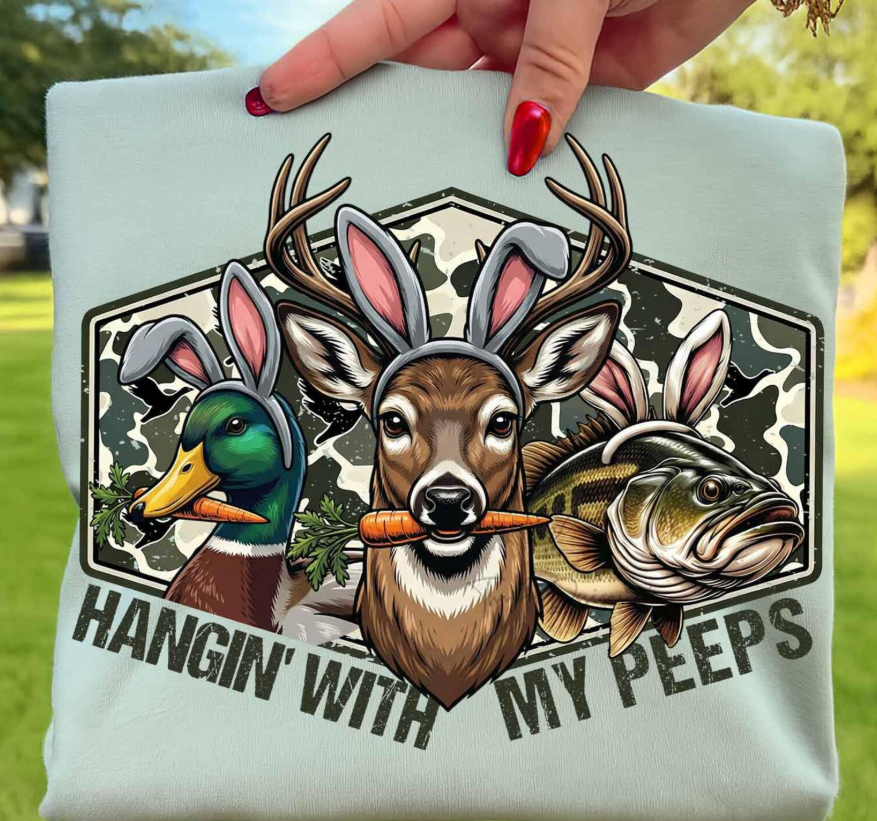 Hangin’ With My Peeps Hunting Easter Shirt