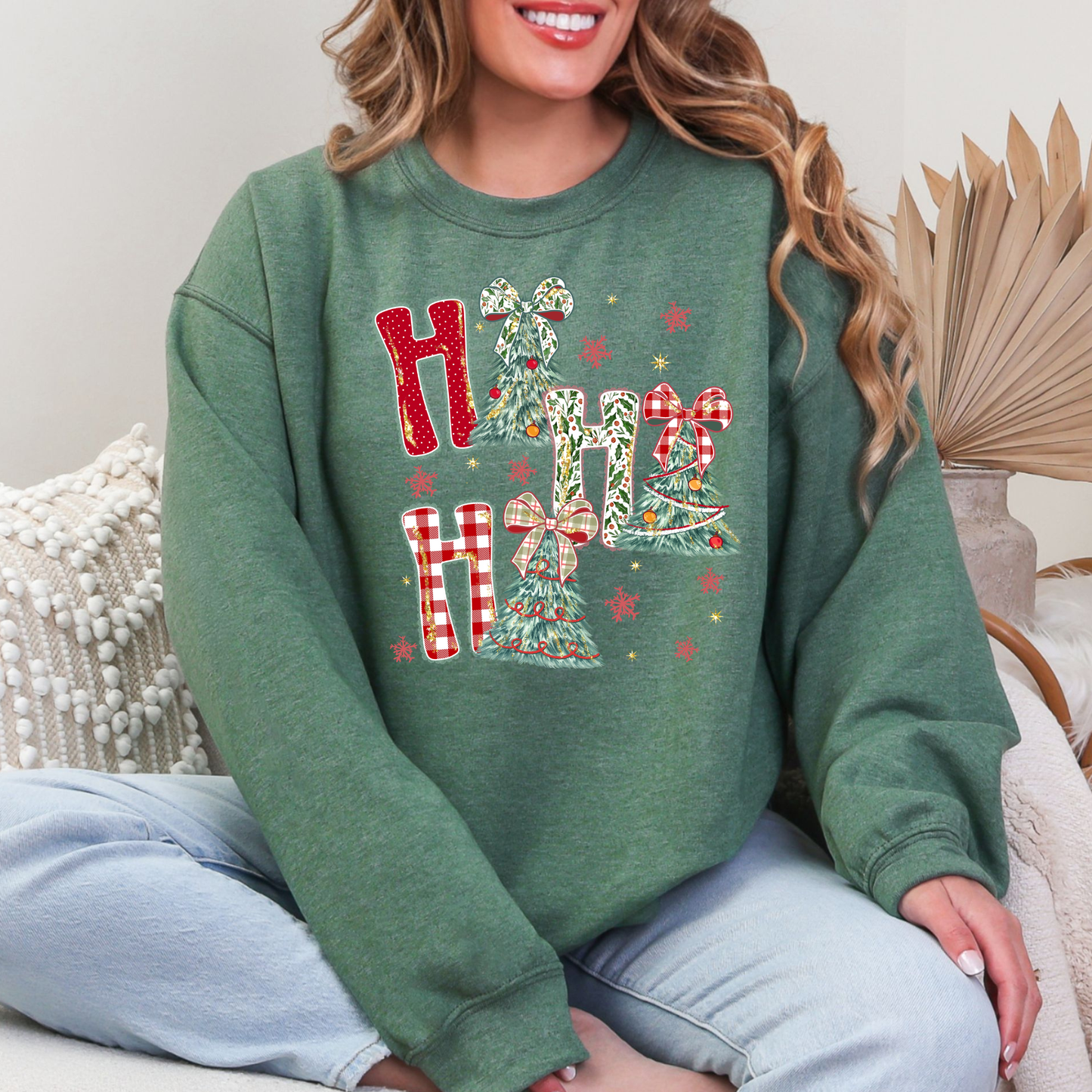 Ho Ho Ho Christmas Sweatshirt- Gildan