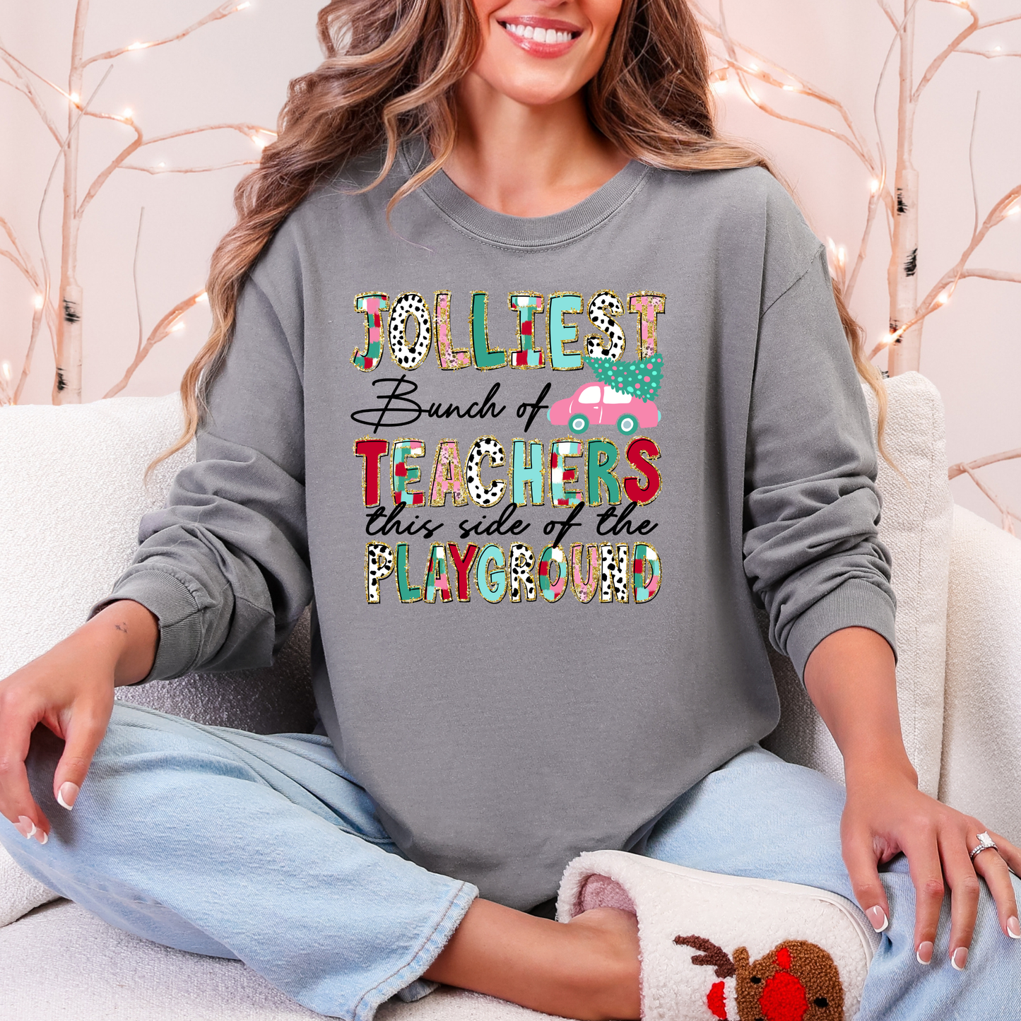 Comfort Colors Long Sleeve- Jolliest Teachers