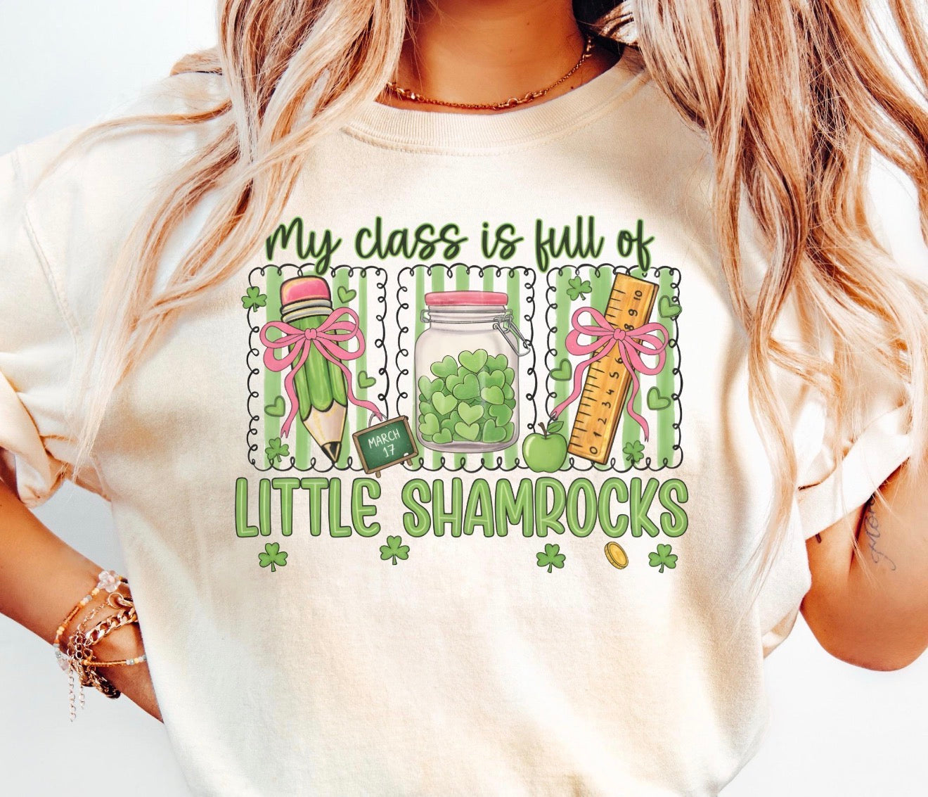 “My Class Is Full of Little Shamrocks” Teacher St. Patrick’s Day Tee